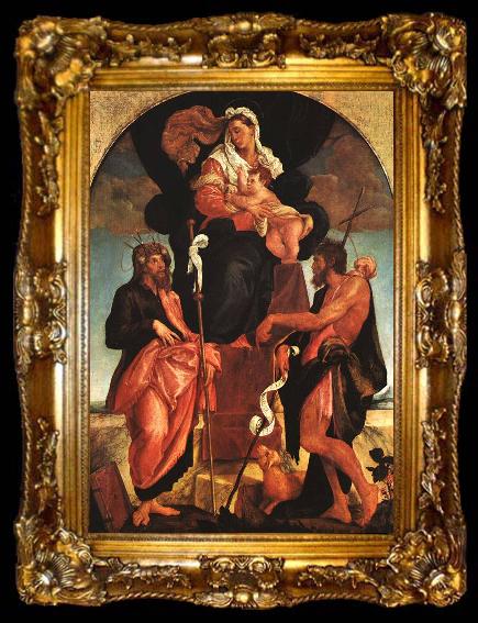 framed  BASSANO, Jacopo Madonna and Child with Saints ff, ta009-2